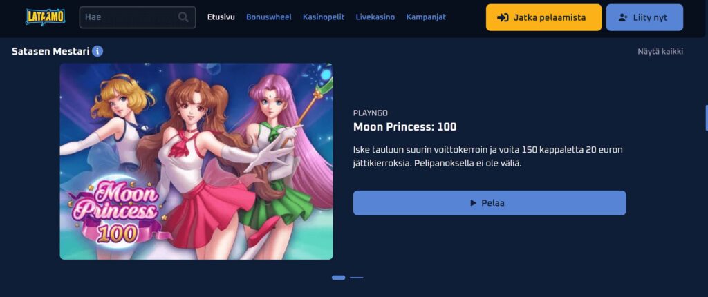 Lataamo Kasino ulkoasu