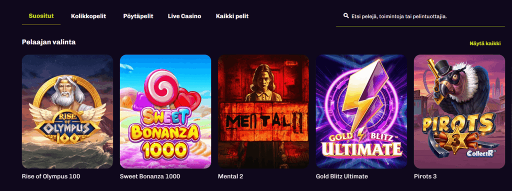 Lonkero Kasino pelit