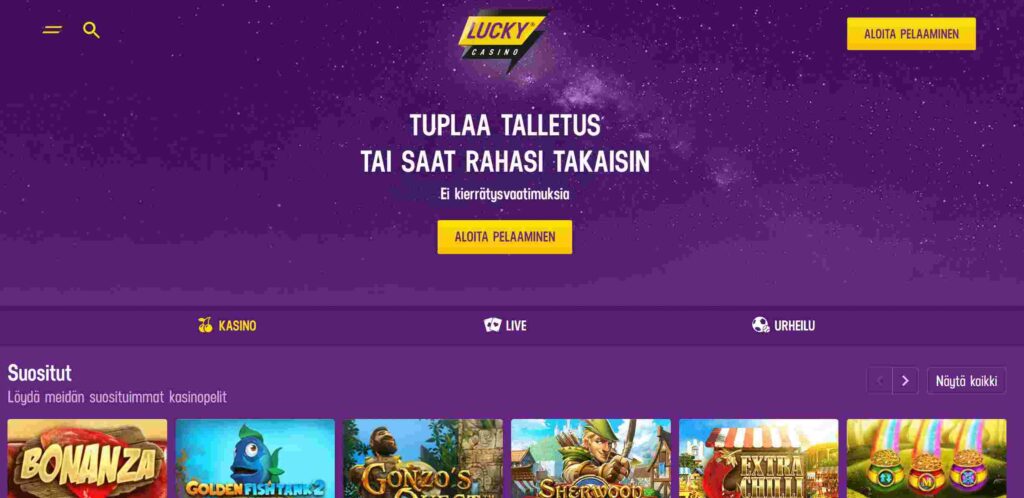 Lucky Casinon etusivu