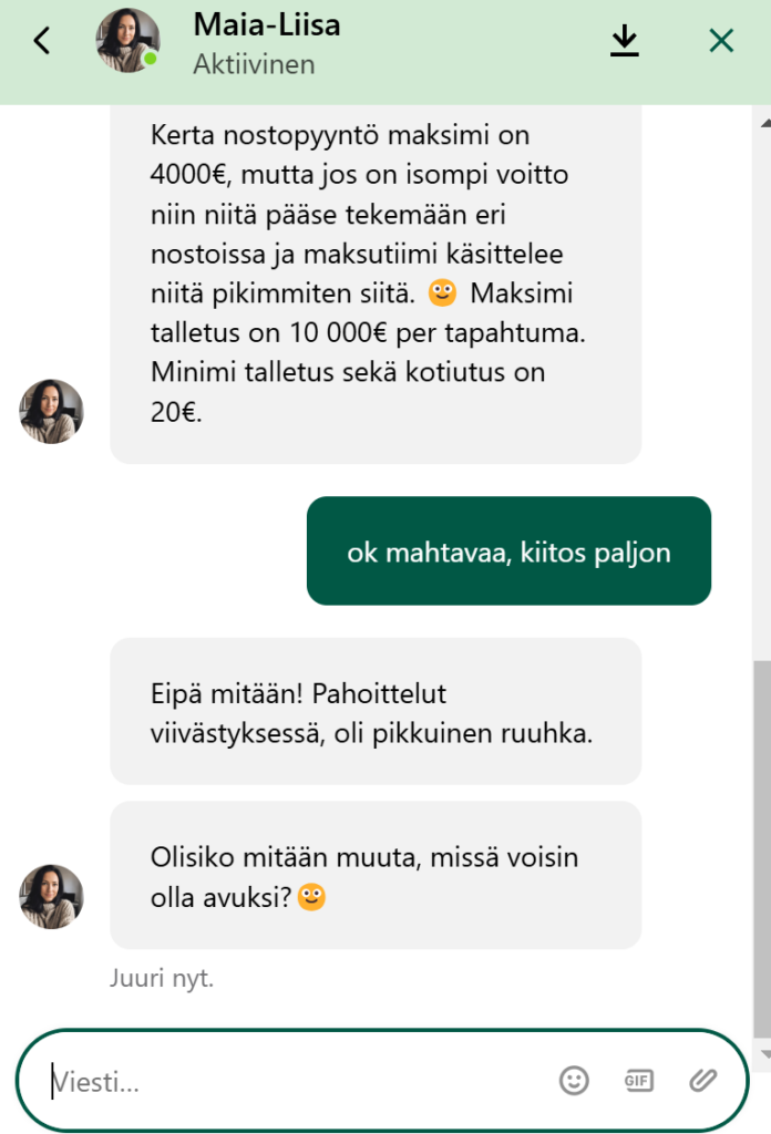 Lucky Nordic asiakastuki