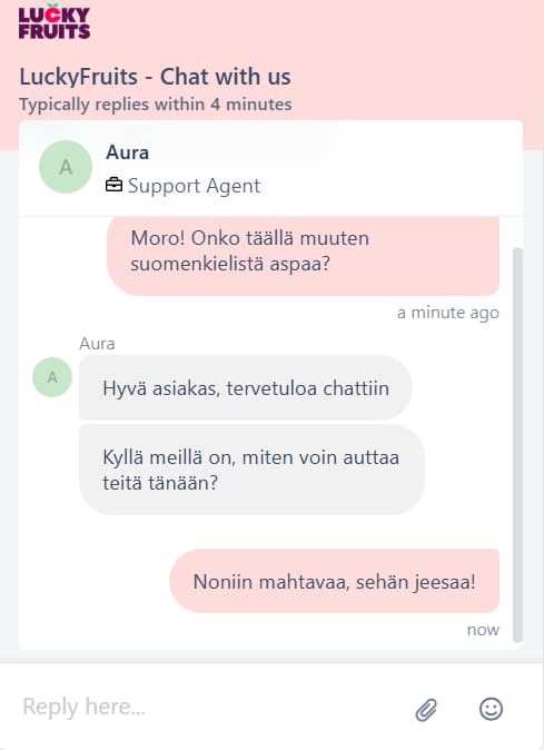 luckyfruits asiakaspalvelu