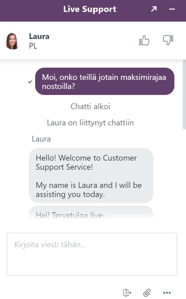 Malina Casino asiakaspalvelu