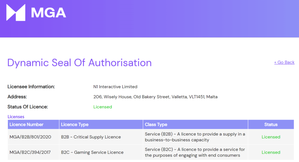 Maneki Casino lisenssi