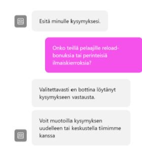 Neon Vegasin asiakaspalvelu