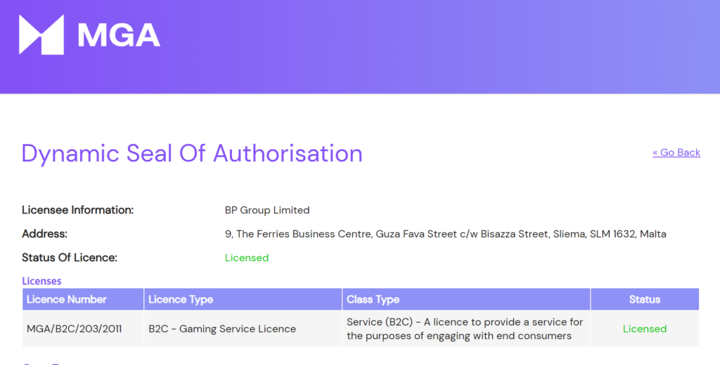 Neon Vegasin lisenssi