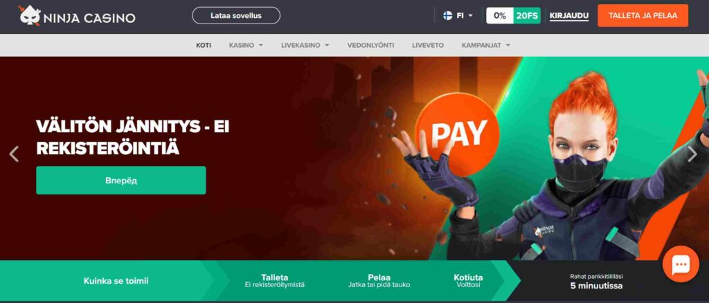 Ninja Casinon etusivu