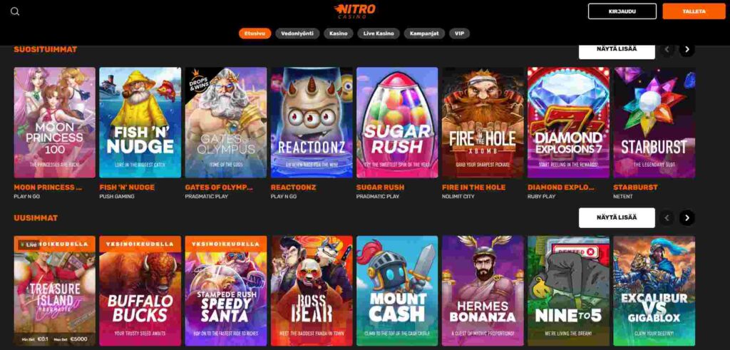 Nitro Casinon pelit