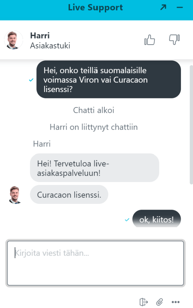 Nomini Casino asiakaspalvelu