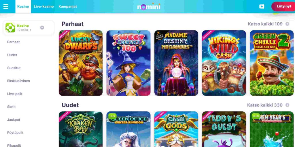 Nomini Casino pelit