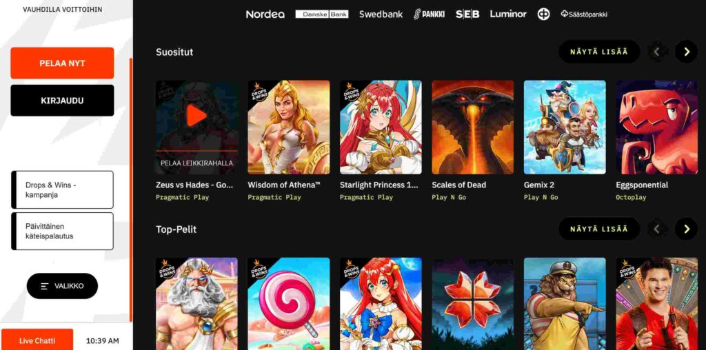 Nopein Casinon pelit