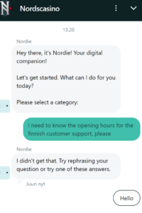 Nords Casino asiakaspalvelu