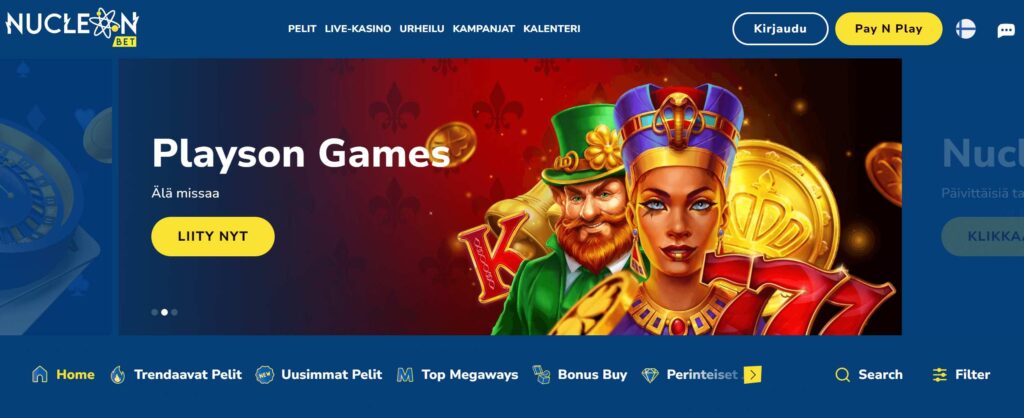 NucleonBet Casino ulkoasu