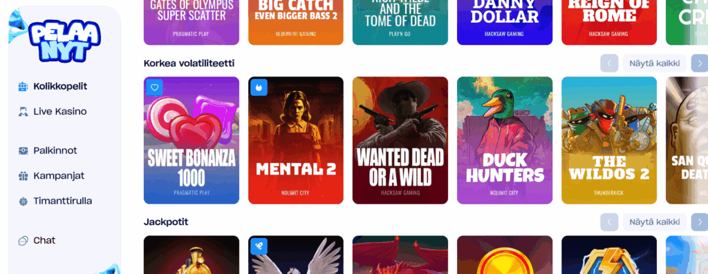 Pelaa Nyt kasinopelit