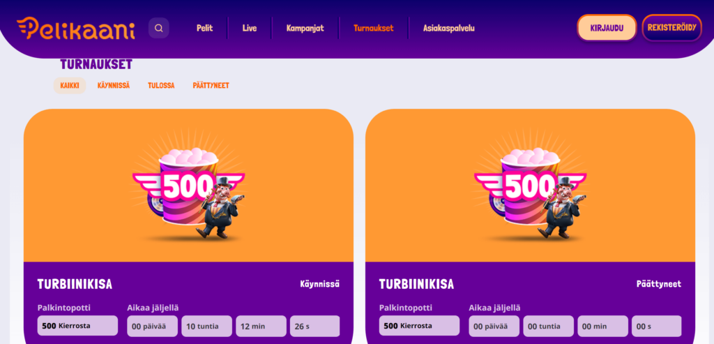 Pelikaani Kasino turnaukset