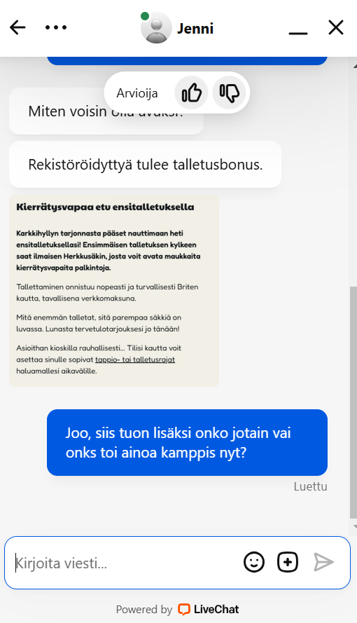 Pelikioski asiakastuki