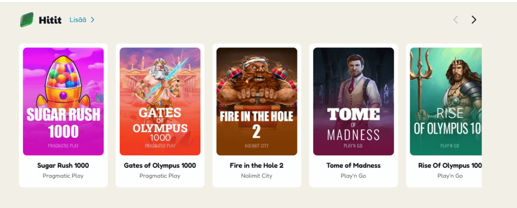 Pelikioski valikoima