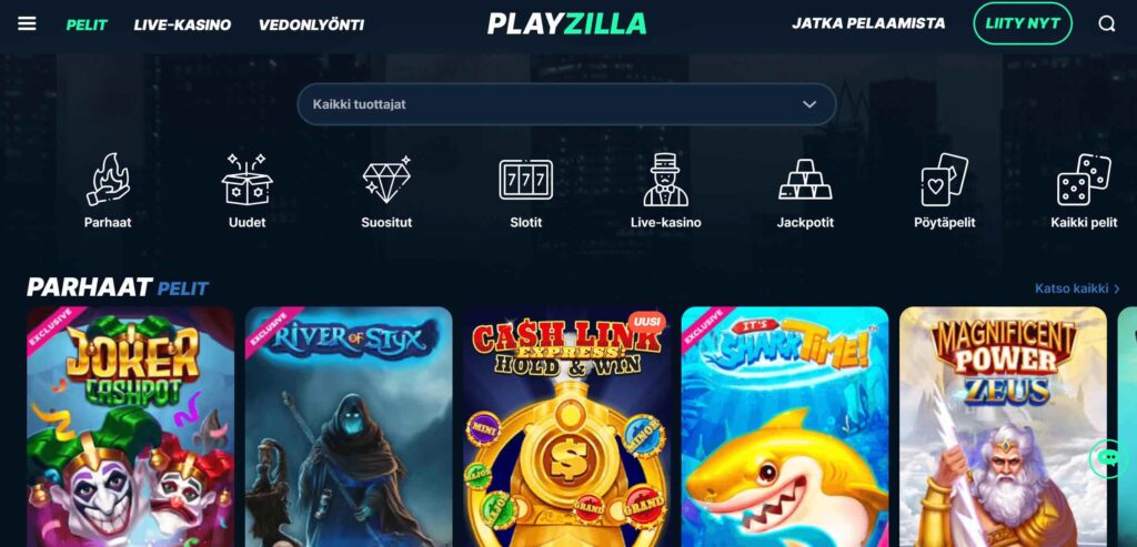Playzilla Casino pelit