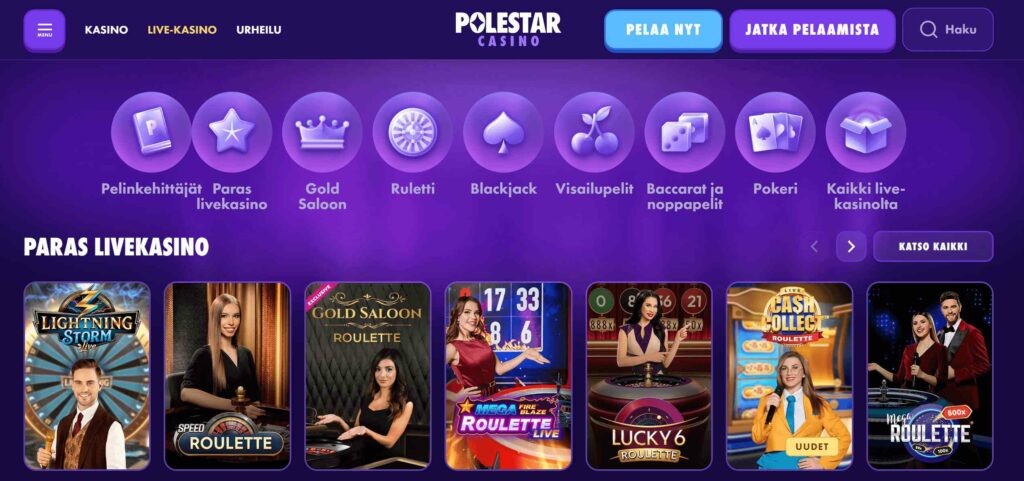 Polestar Casinon ulkoasu