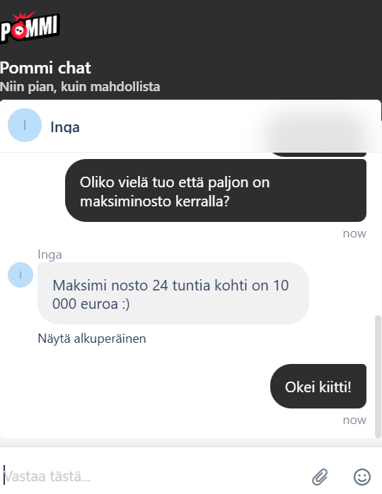 Pommi Casino asiakastuki
