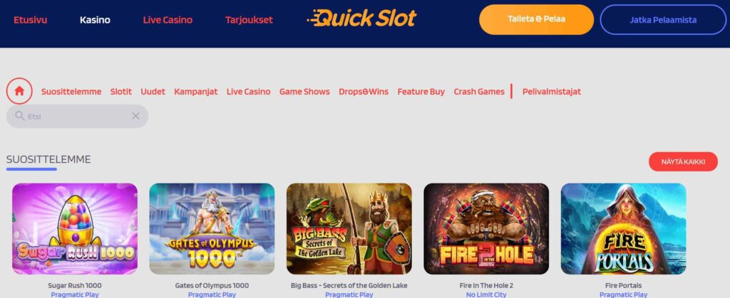 Quickslot pelit