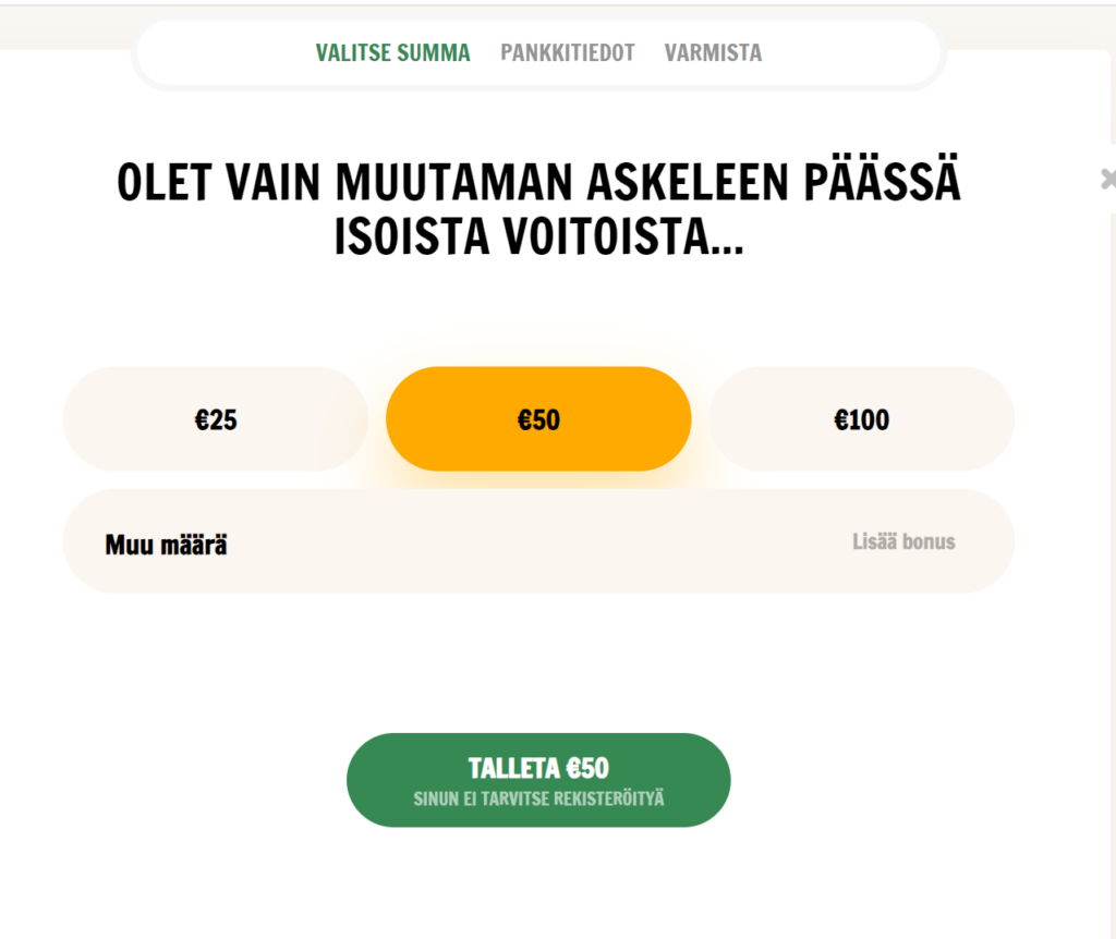 Rapid Casinon talletus