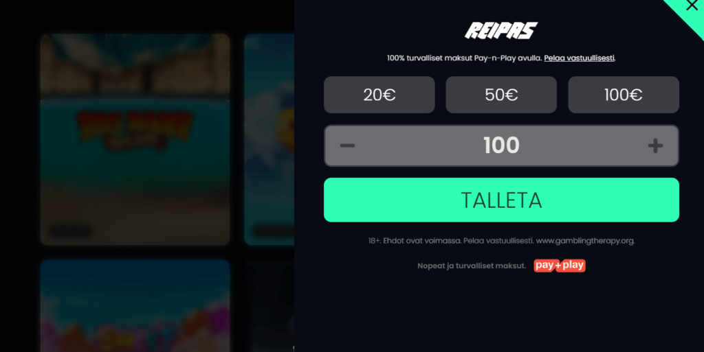 Reipas Casino talletus