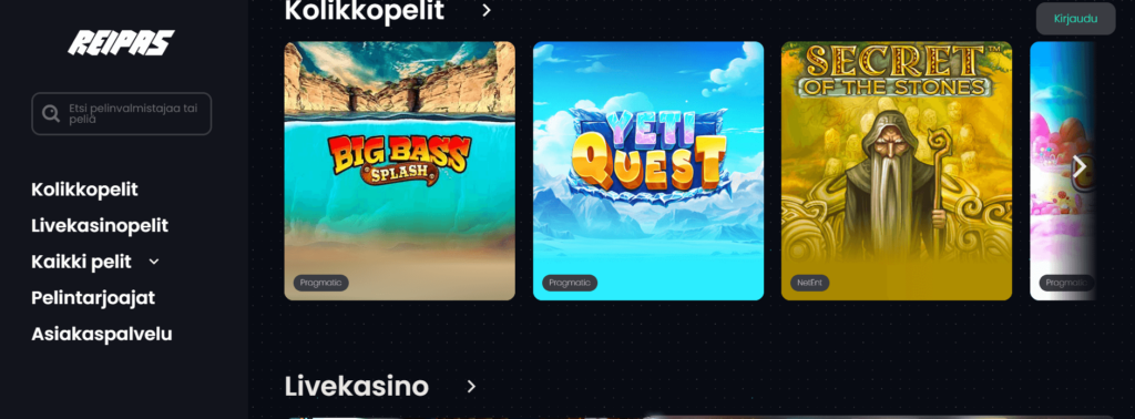 Reipas Casino asiakaspalvelu