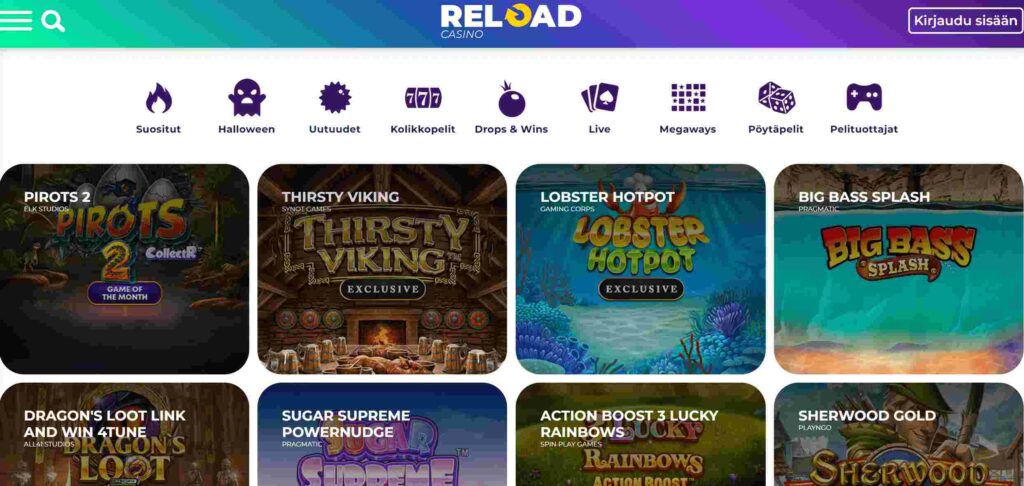 Reload Casinon etusivu