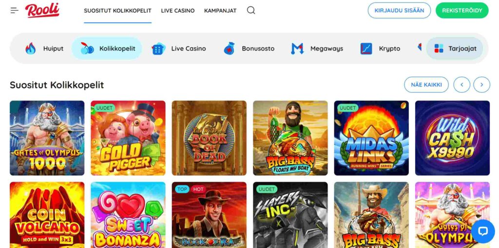 Rooli Casino pelit