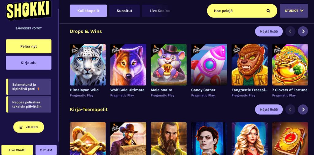 Shokki Casino pelit