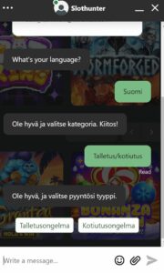 Slot Hunterin asiakaspalvelu