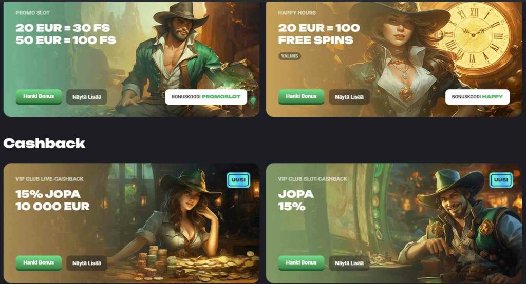 Slot Hunterin bonukset