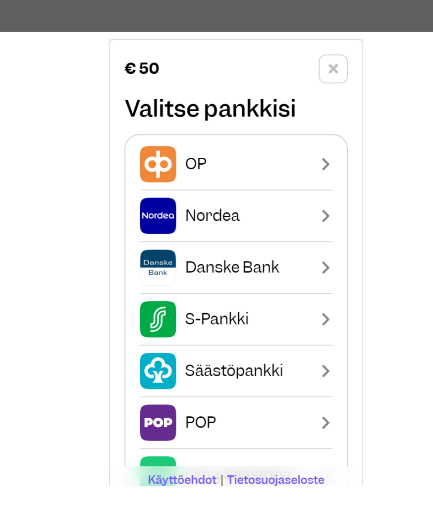 Slot Paradise talletus