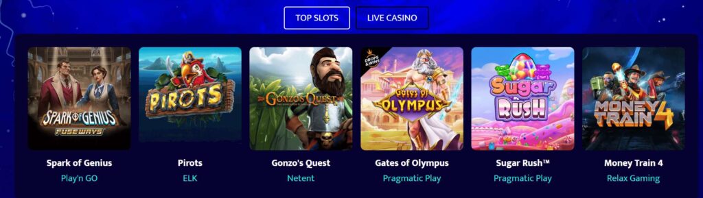 SlotCloud pelivalikoima