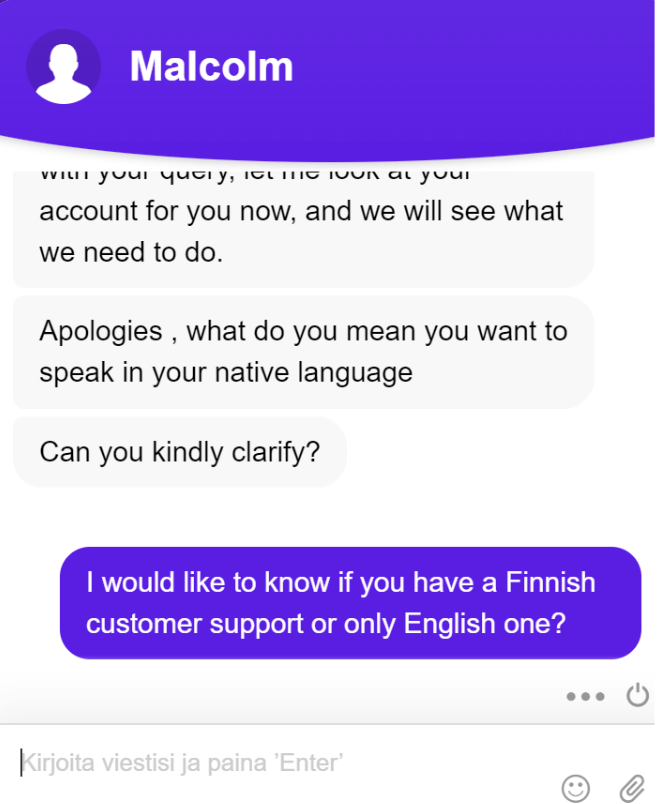 Space Casino asiakaspalvelu