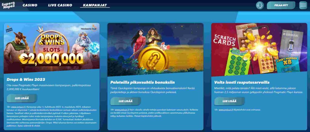 SuperNopea Casinon kampanjat