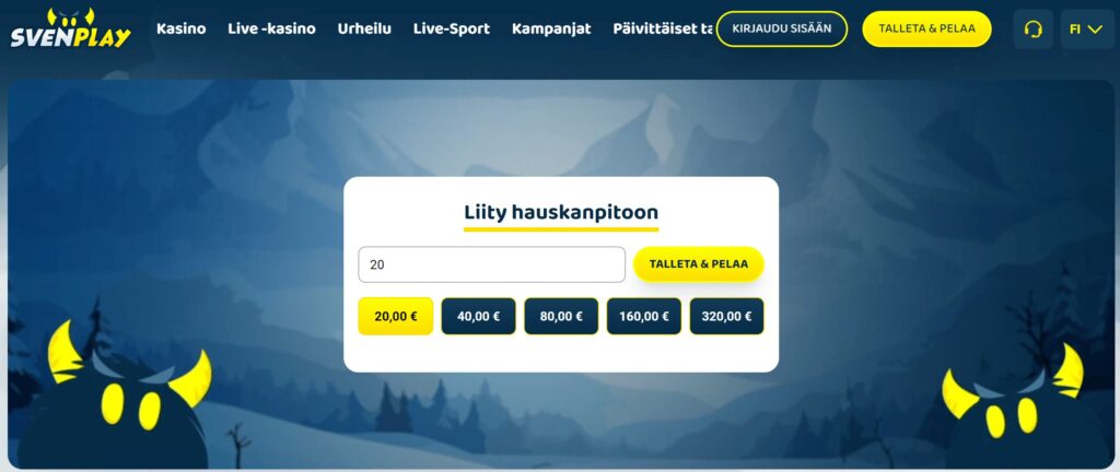 Svenplay Casino ulkoasu