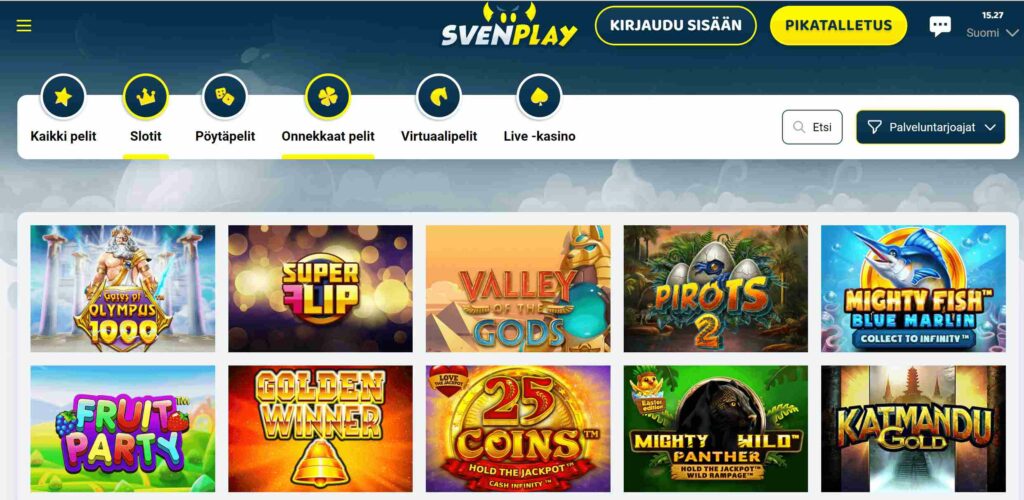 Svenplay kolikkopelit