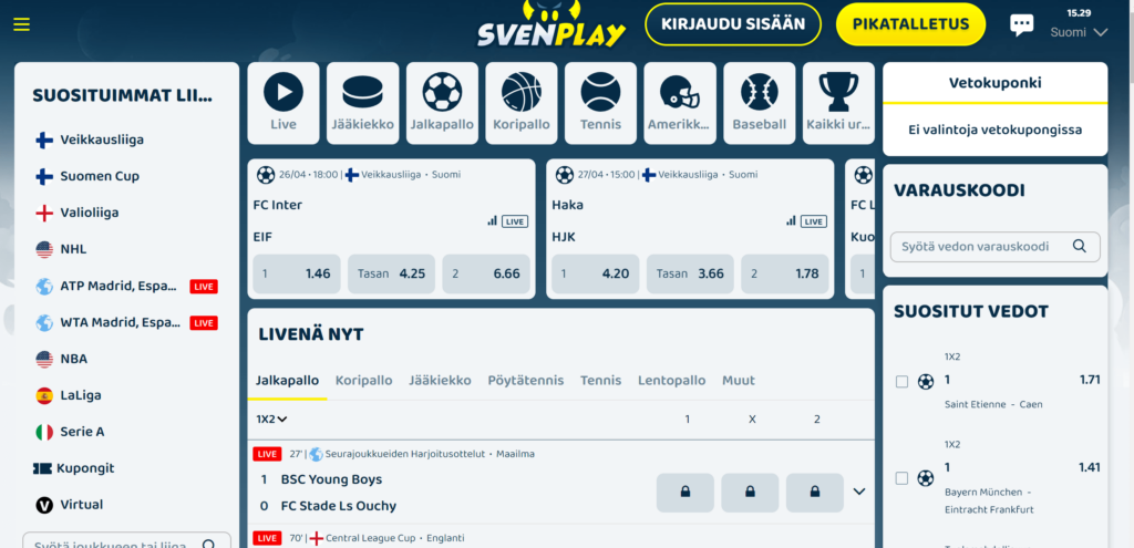 Svenplay vedonlyönti