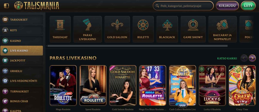 Talismania livekasino