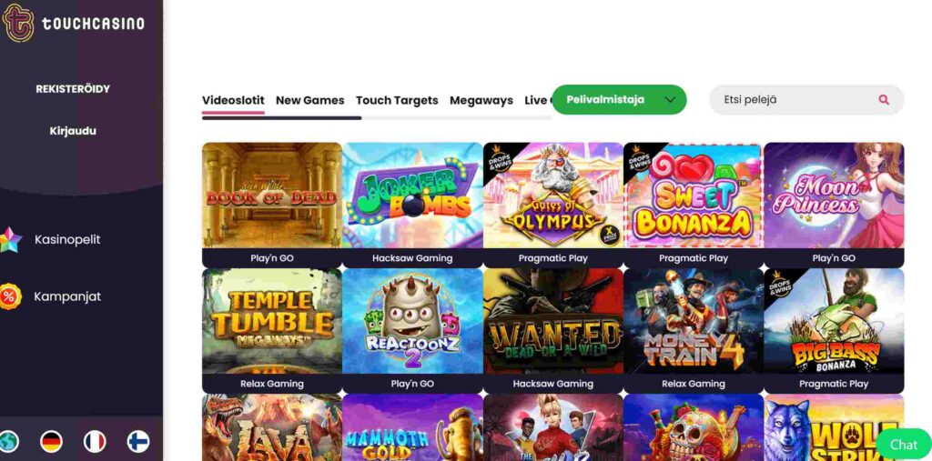 Touch Casinon pelit