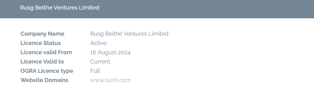 Tuohi Casino lisenssi