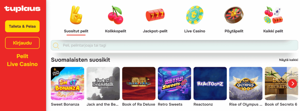 Tuplaus Kasino pelit