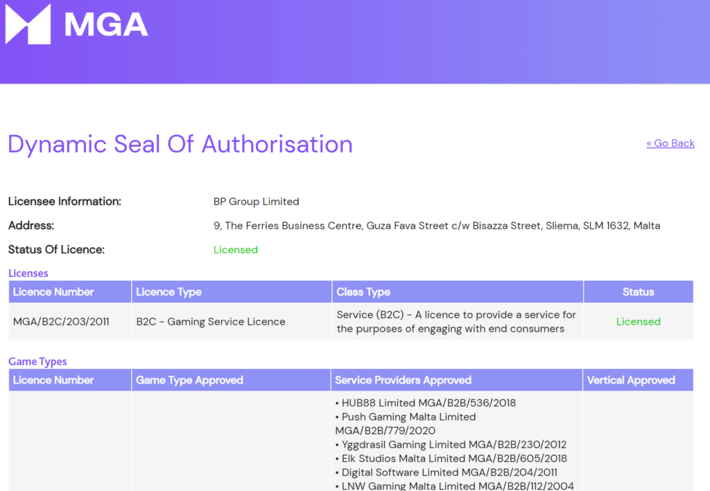 Ultra Casinon lisenssi