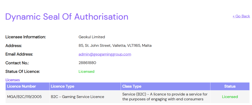 Valtti Kasino lisenssi