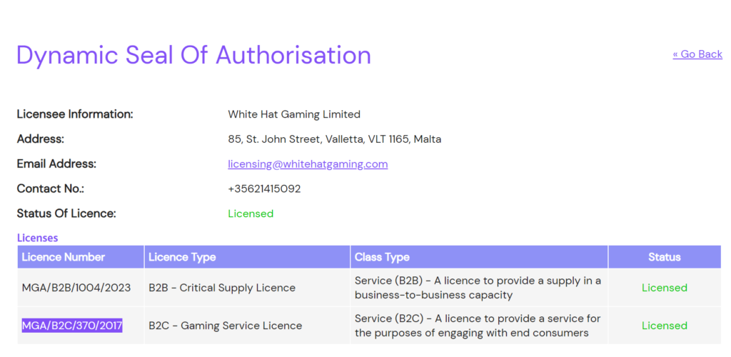 Vauhti Kasinon lisenssi