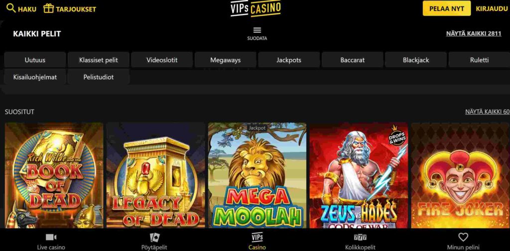 Vips Casinon etusivu