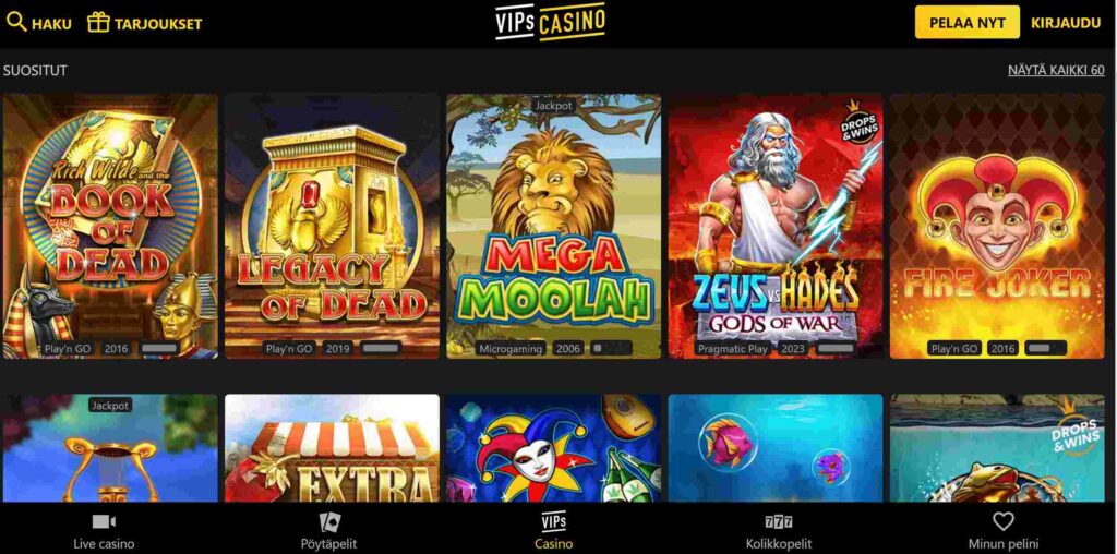 Vips Casinon pelit