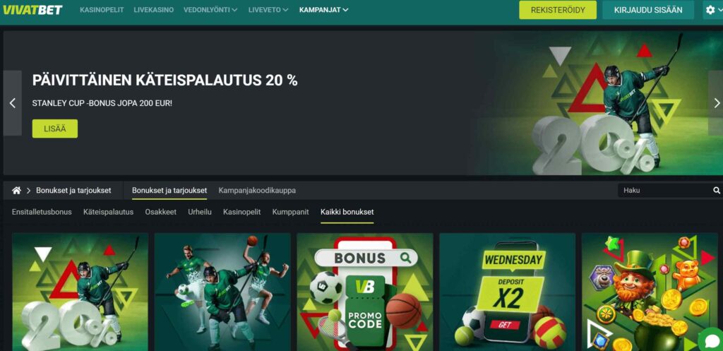 VivatBet Casino kampanjat