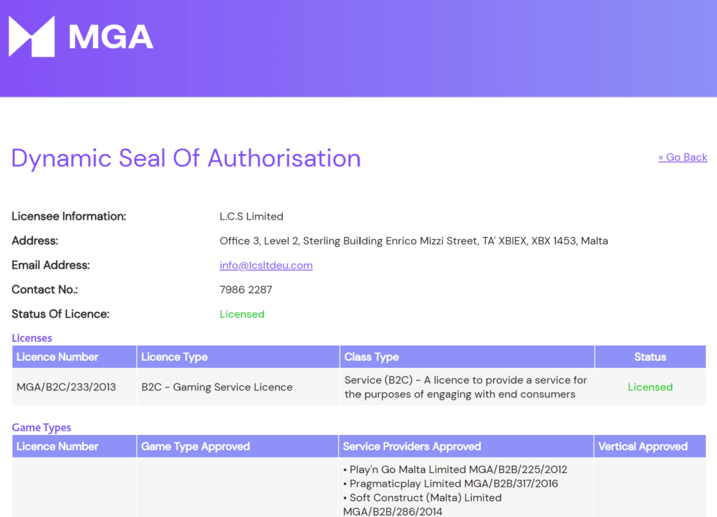 Wallacebetin lisenssi